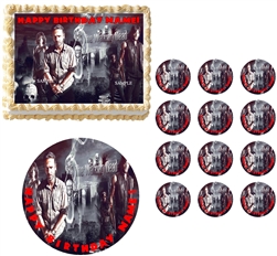 Walking Dead Zombies Cast Edible Cake Topper Frosting Sheet - All Sizes!