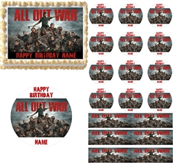 Walking Dead All Out War Edible Cake Topper Image Cupcakes Walking Dead Cake