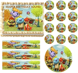 Wallykazam Characters Party Edible Cake Topper Frosting Sheet - All Sizes!
