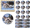 Grey Wolf Family Wolves Edible Cake Topper Image Cupcakes Cookies Wolf Cake