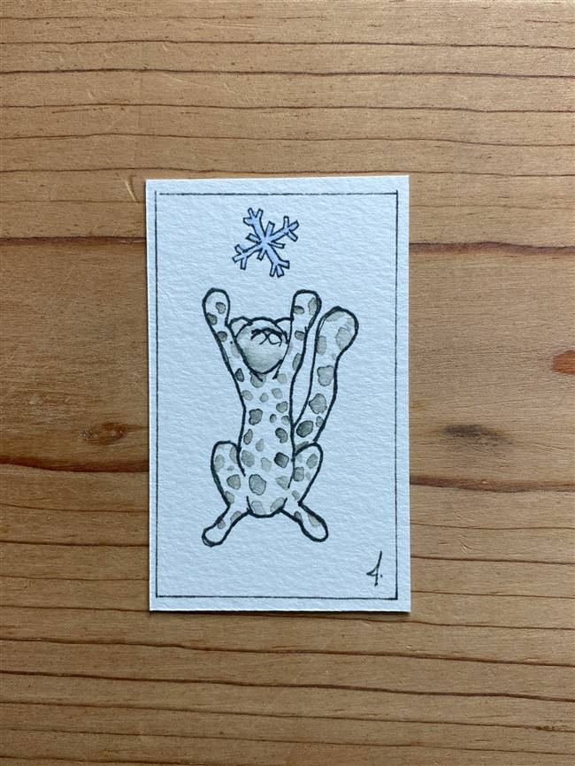 Christmas Snow Leopard