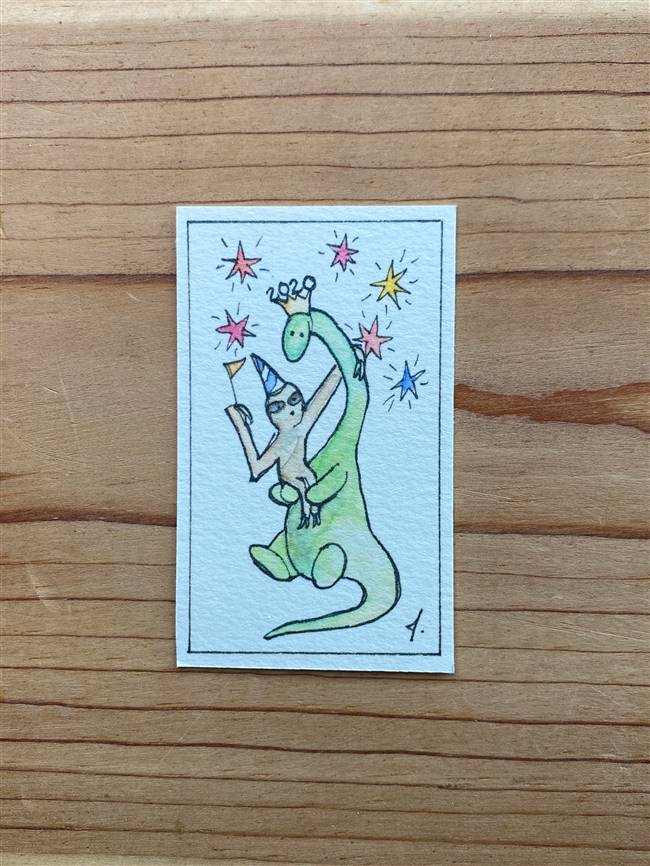 New Years Sloth Dino