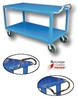 2 Shelf Unit/22" shelf height with Casters 4000 Pound Capacity