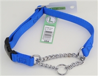 3/4" Adj. (to 15") Nylon/Chain Martingale Collar w/ Buckle