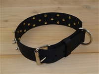 1 3/4" x 16" Double Ply SPIKE Collar - Black