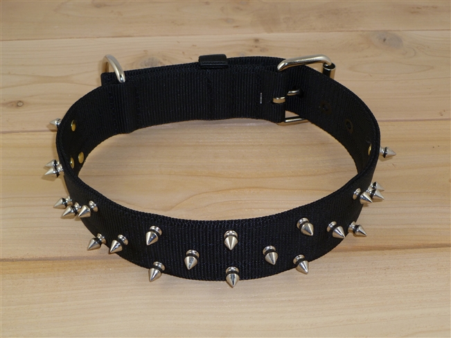 1 3/4" x 18" Double Ply SPIKE Collar - Black