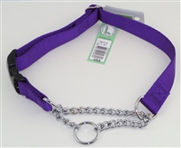 1" Adj. Nylon/Chain Martingale Collar w/ Buckle