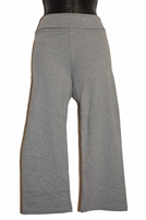 Gray Palazzo pants with a wide band waistline for lady's