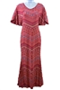 A lovely formed fit printed lady's maxi dress