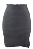 Black lady's textured skirt