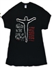 Our crew neck tee details Jesusâ€™ death for our victories in black or charcoal.