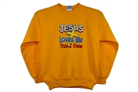 Crew neck cotton kids Jesus Loves Me sweatshirt