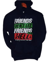 Navy or black cotton youth Friends Don't Let Friends Go To Hell, hoodie