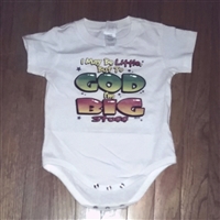 Cotton unisex To God I'm Big stuff white onesies