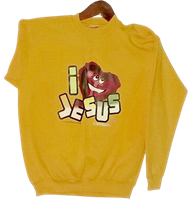Gold cotton kid's unisex sweatshirt, I Love for Jesus