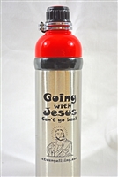 Going with Jesus Canâ€™t go back stainless steel, water bottle,  32 oz.,  BPA free