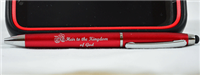Heir to the Kingdom of God two-in-one stylus and black ink 
ballpoint pen