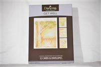 Get Well cards featuring four designs. Three each Strength, Healing, Comfort and Hope cards with encouraging scriptures.
