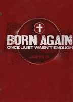 BORN AGAIN three ring, two pocket brown and white binder