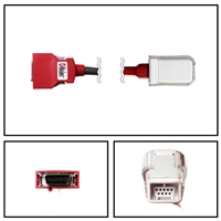 OEM Masimo SET 2365 Red LNC-01 6IN/15CM SpO2 Patient Extension Adapter Cable LNCS 9 Pin to Red 20 Pin Connector