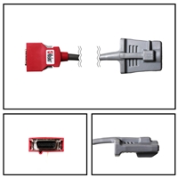 OEM Masimo SET 2643 Red DBI-dc3 Adult Soft Shell Finger SpO2 Sensor Red 20 Pin Connector 3FT/1M Cable