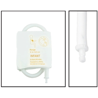 PacMed Cables NiBP Single Tube 9CM-14.8CM / 3.5IN-14.8IN Infant Disposable TPU Blood Pressure Cuff Box of 5