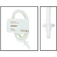 PacMed Cables NiBP Single Tube 8CM-15CM / 3.2IN-5.9IN Neonatal Disposable Soft Fiber Blood Pressure Cuff Box of 10