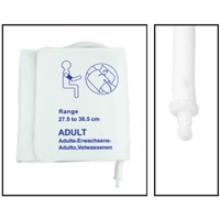 PacMed Cables NiBP Single Tube 27.5CM-36.5CM / 11IN-14.5 Adult Long Disposable Soft Fiber Blood Pressure Cuff Box of 5