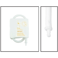 PacMed Cables NiBP Single Tube 9CM-14.8CM / 3.5IN-14.8IN Infant Disposable Soft Fiber Blood Pressure Cuff Box of 5