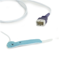 Nellcor Compatible OxiMax Disposable Pediatric / Infant Non-Adhesive Multi-Site Wrap SpO2 Sensors OxiMax DB9 9 Pin Connector 1.5FT/.5M Cable  24pk