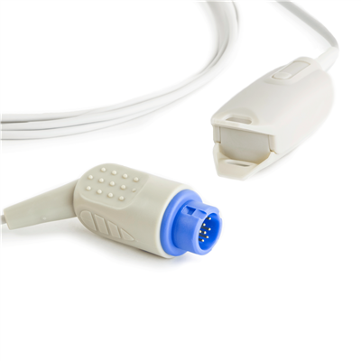 Philips Adult Hard Shell Finger SpO2 Sensor 12 Pin Connector 10FT/3M Cable Philips Compatible