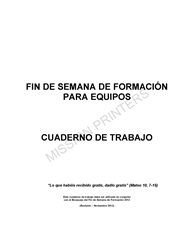Formation Weekend Booklet Spanish