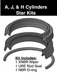 051-KR080-063, STAR ROD SEAL KIT, 5/8", URETHANE