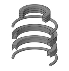 6332U-070, SEAL KIT, UNIVERSAL, NO WIPER, 1-3/4" ROD X 8" BORE