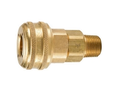 B32EN, PARKER PNEUMATIC QUICK COUPLING, MALE, 1/4" BODY SIZE, 3/8-18 NPTF THREAD