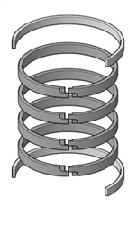 HSKN2-511-16, PISTON RING KIT, 8" BORE