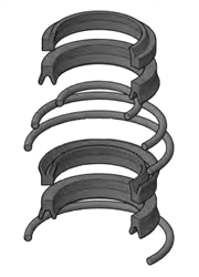 K2K212, HYDRAULIC SEAL KIT, 1-1/4" ROD X 2" BORE, URETHANE