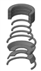 KM415, PNEUMATIC SEAL KIT, 1-1/2" ROD X 4" BORE, NITRILE