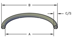 O-RING, 3/32" CROSS SECTION, NITRILE, 70 DURO