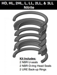 PK252HLL01, PISTON SEAL KIT, 2-1/2", NITRILE