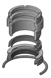 RG2AHL0301, ROD GLAND KIT, 3" ROD, NITRILE
