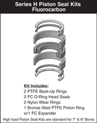 VH00KH080, PISTON SEAL KIT, 8" BORE, FLUOROCARBON (VITON)