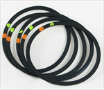 O-Ring Inserts Rollem Shoei Green Orange Dot M-14