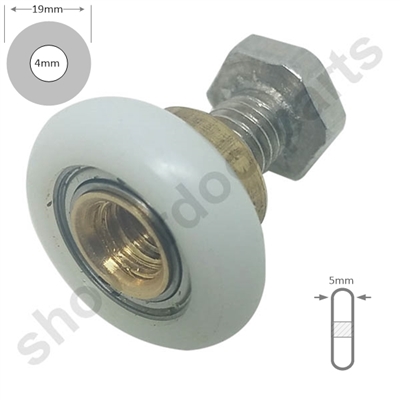 Two Replacement Shower Door Wheels -SDR-019-M5