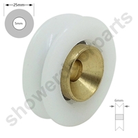 Two Replacement Shower Door Wheels -SDR-IMA-25mmv