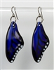 Electric Blue Butterfly Wing Earrings