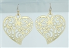 18g Earrings - Gold Acrylic - Abstract Heart
