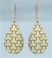 18g Earrings - Gold Acrylic - Bishamon Kikko Drop