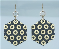 18g Earrings - Gold Acrylic - Donut Hex