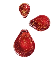 Galaxy Teardrops - Copper on Ruby